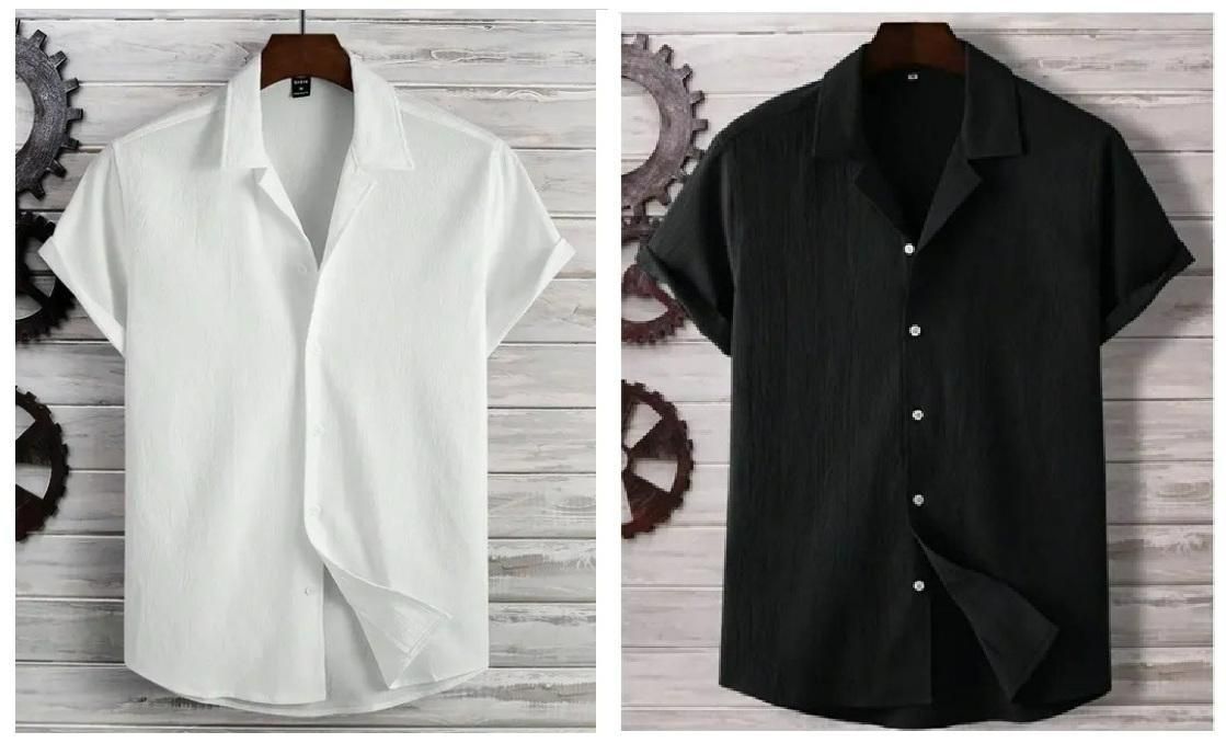 Men's Solid Satin Stylish Casual Shirt