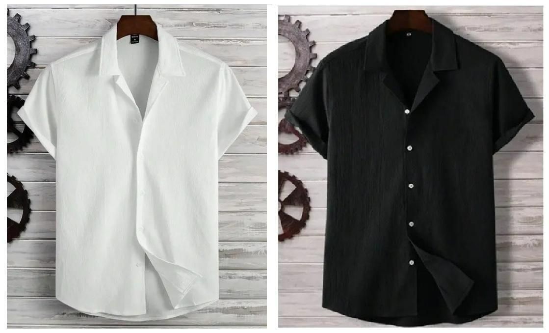 Men's Solid Satin Stylish Casual Shirt