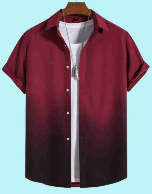 Men's Solid Satin Stylish Casual Shirt