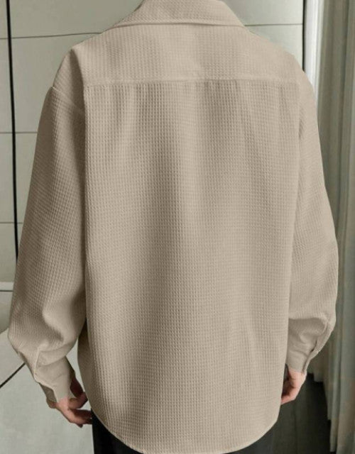 Men's Solid Satin Stylish Casual Shirt