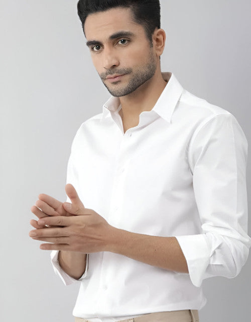 Men's Solid Satin Stylish Casual Shirt