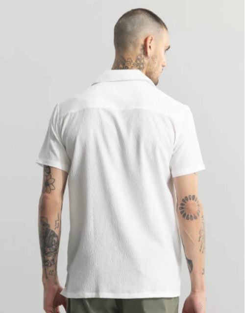 Men's Solid Satin Stylish Casual Shirt