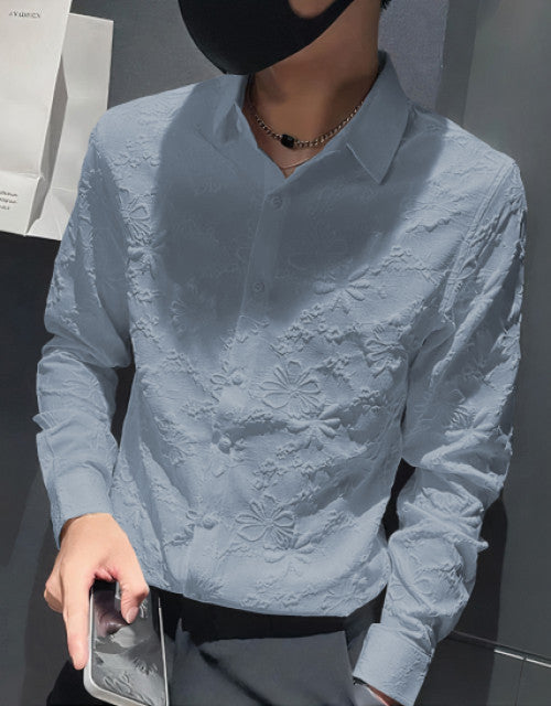 Men's Solid Satin Stylish Casual Shirt