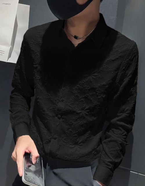 Men's Solid Satin Stylish Casual Shirt