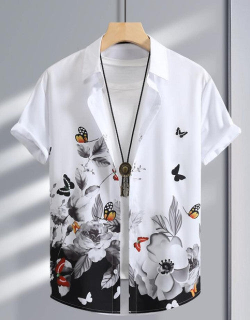Men's Solid Satin Stylish Casual Shirt