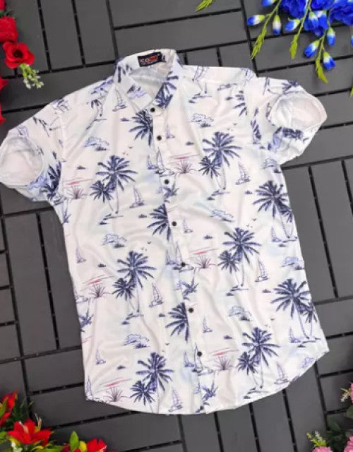 Men's Solid Satin Stylish Casual Shirt