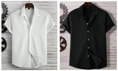 Men's Solid Satin Stylish Casual Shirt