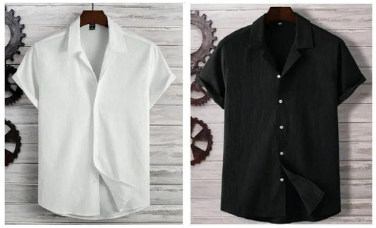 Men's Solid Satin Stylish Casual Shirt