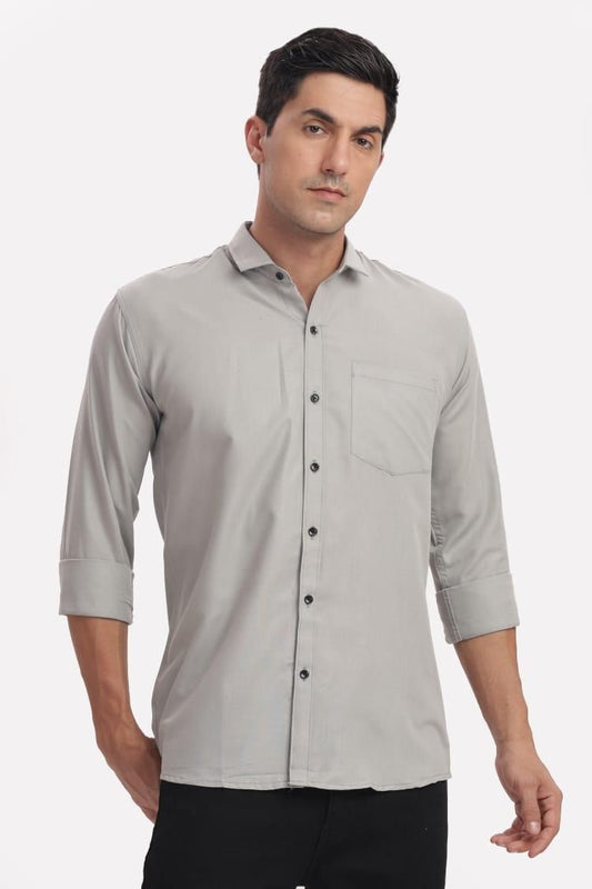 Men's Solid Satin Stylish Casual Shirt