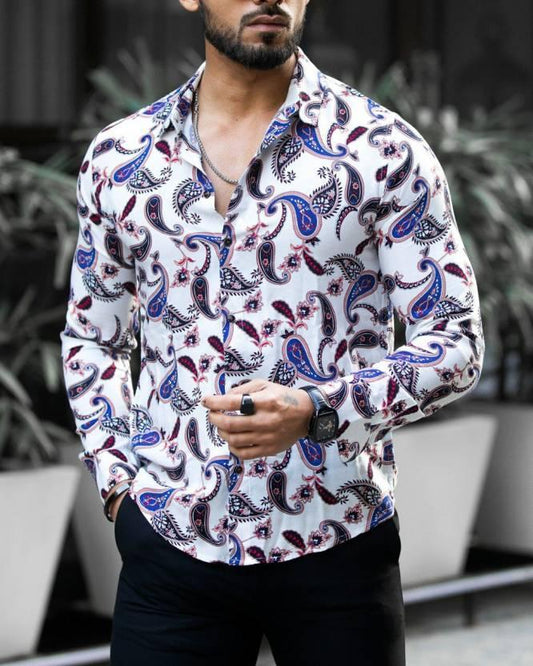 Men's Solid Satin Stylish Casual Shirt