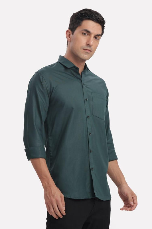 Men's Solid Satin Stylish Casual Shirt