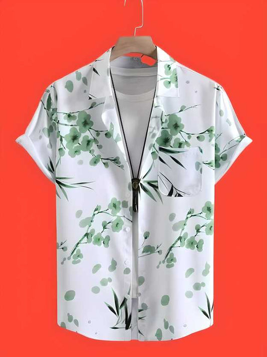 Men's Solid Satin Stylish Casual Shirt