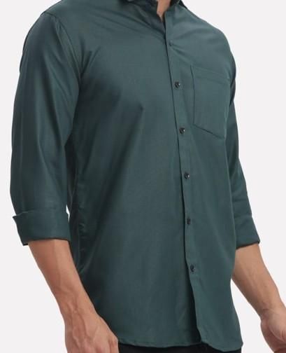 Men's Solid Satin Stylish Casual Shirt