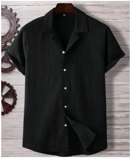 Men's Solid Satin Stylish Casual Shirt