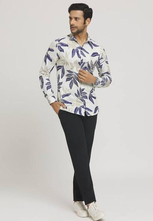 Men's Solid Satin Stylish Casual Shirt