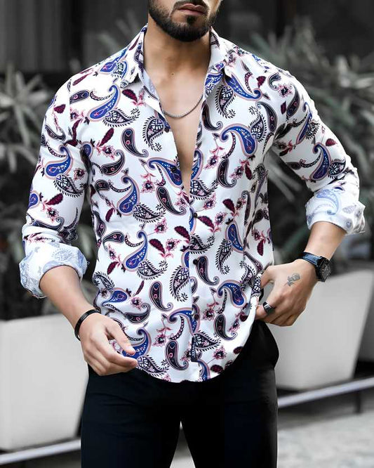 Men's Solid Satin Stylish Casual Shirt