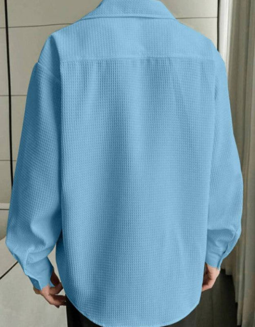 Men's Solid Satin Stylish Casual Shirt