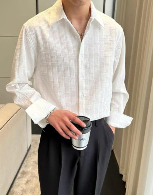Men's Solid Satin Stylish Casual Shirt