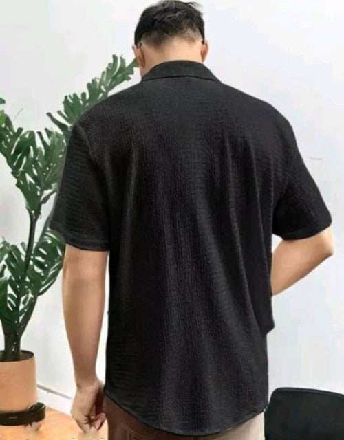 Men's Solid Satin Stylish Casual Shirt