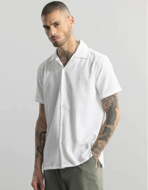 Men's Solid Satin Stylish Casual Shirt