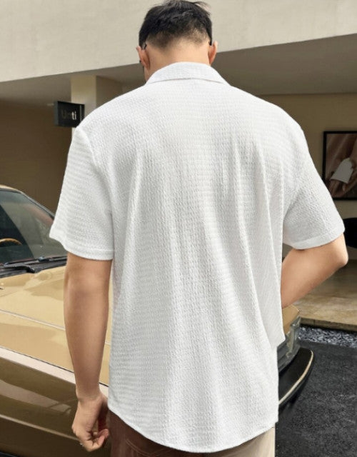 Men's Solid Satin Stylish Casual Shirt