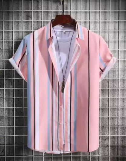 Men's Solid Satin Stylish Casual Shirt