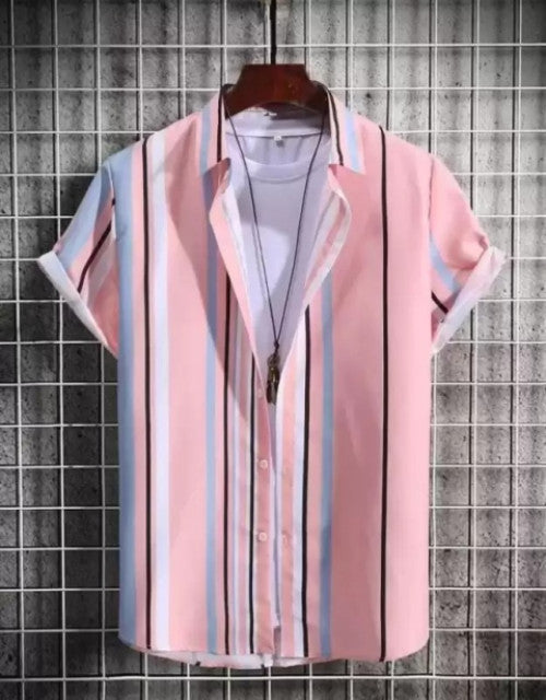 Men's Solid Satin Stylish Casual Shirt