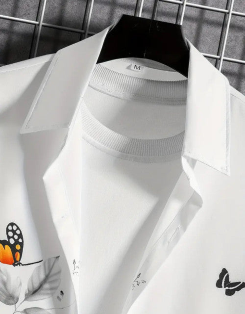 Men's Solid Satin Stylish Casual Shirt