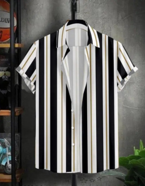 Men's Solid Satin Stylish Casual Shirt
